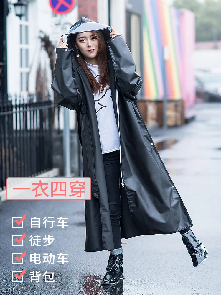 

Hiking Raincoat Women Long Motorcycle Outside Waterproof Suit Fishing Student Fashion Impermeable Yagmurluk Rain Gear BE50rc