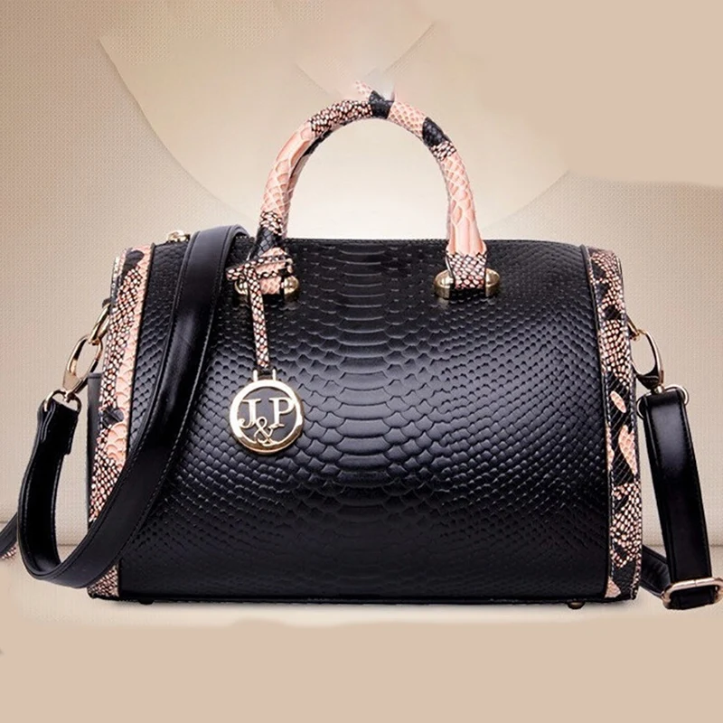 

Useful PU Leather Handbag Shoulder Bags Top Handle Boston Female Totes clutches Sequined Pillow Elegant Lady Messenger Bag