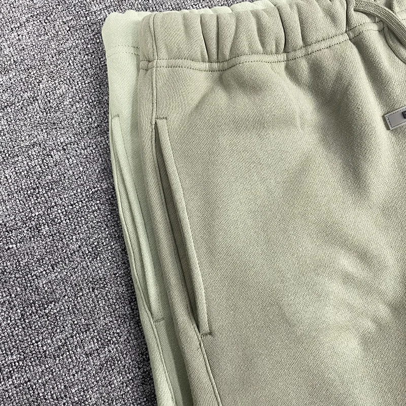 

Loose ESSENTIALS Sweatpants Men Women 1:1 Joggers Gray Pink Blue Reflective Pants Camel Embroidery Cotton Trousers