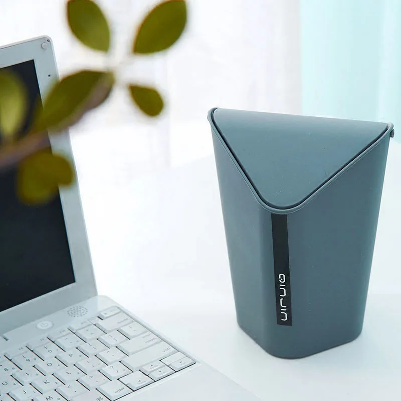 Настольная пластиковая мини корзина для мусора автомобильная крышка угловая