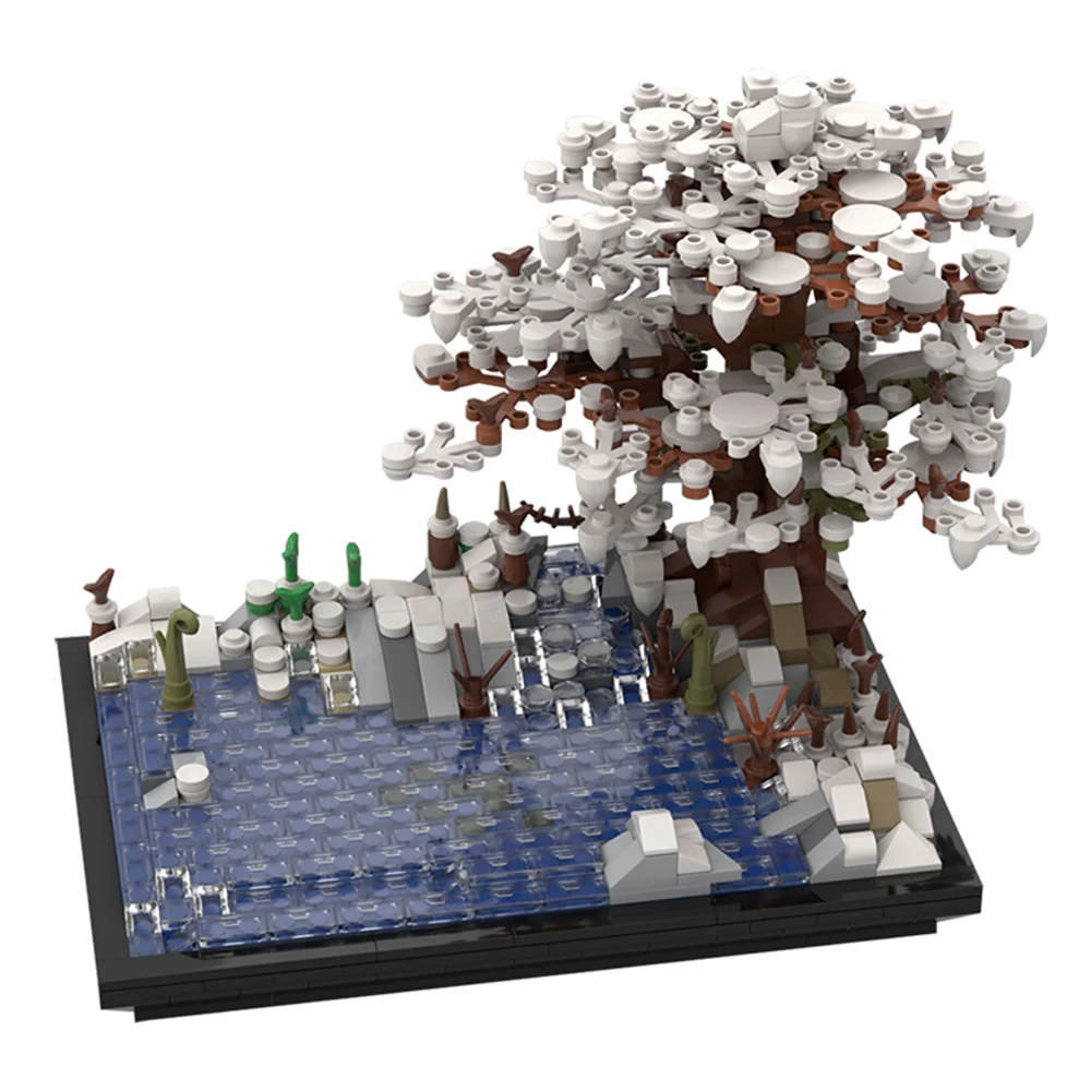 

MOC-35927 Tree on a Lake Winter Building Blocks Bricks Diy Toy Compatible moc Blocks Toys For Children Kids Christmas Gifts