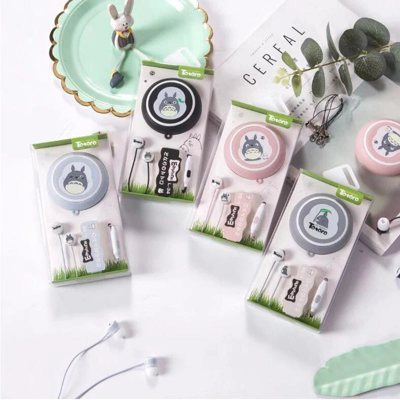 CHICLITS пара милые Мультяшные Тоторо наушники 3 5 мм модные в ухо музыкальные