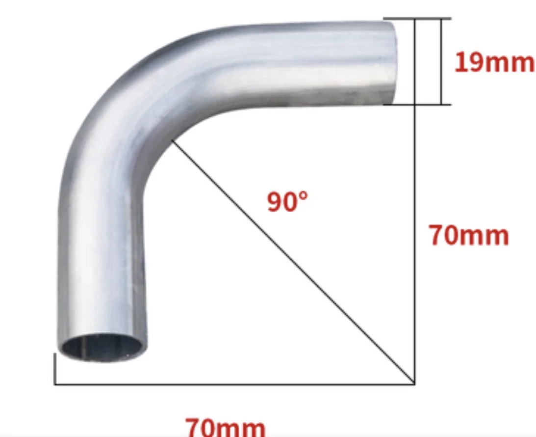 

Наружная труба D:19 мм, толщина: 1,2 мм, 90 градусов, Сварочная труба из нержавеющей стали 304, санитарный кронштейн выхлопной трубы, колено, 4 шт.