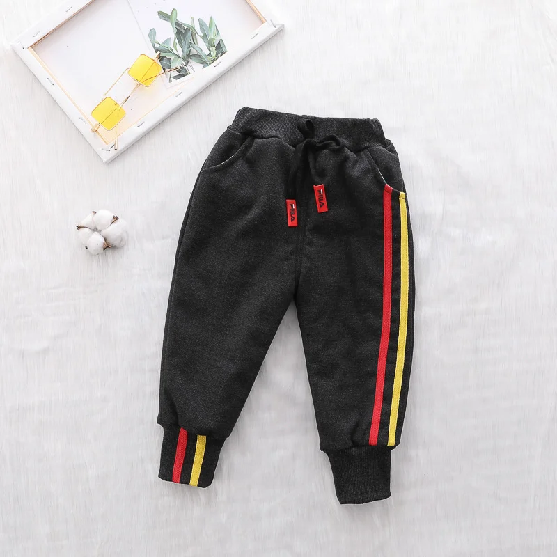 

2021 High Quality Boys Winter Warm Pants With Fleece Long Trousers For Boys Thickening Pants Kids Casual Clothes