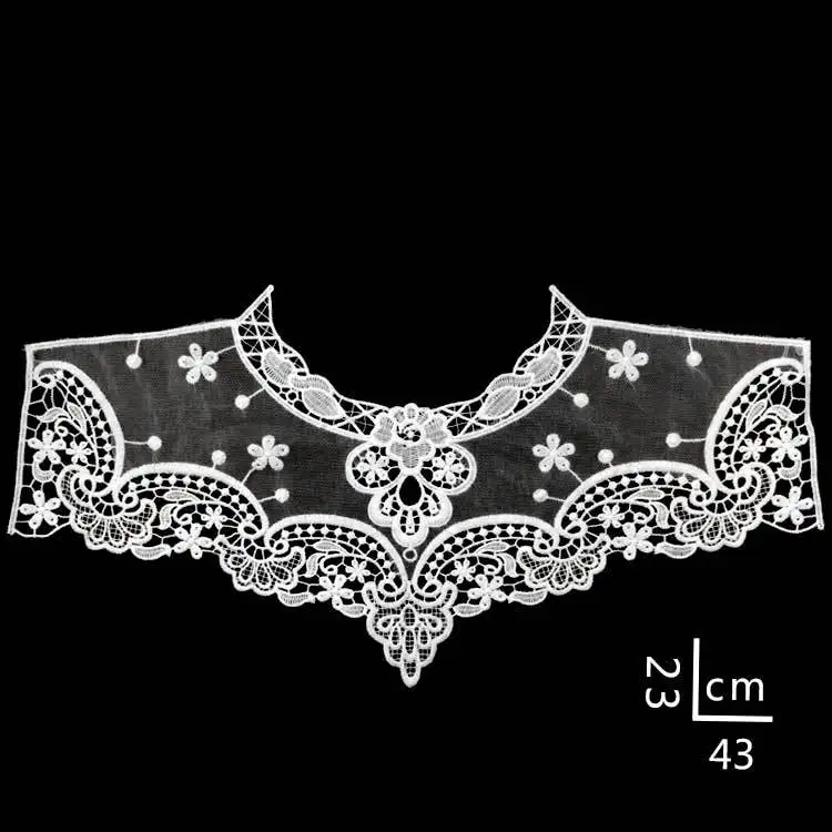 Водорастворимая кружевная вышивка молочная проволока полый нагрудный цветочный