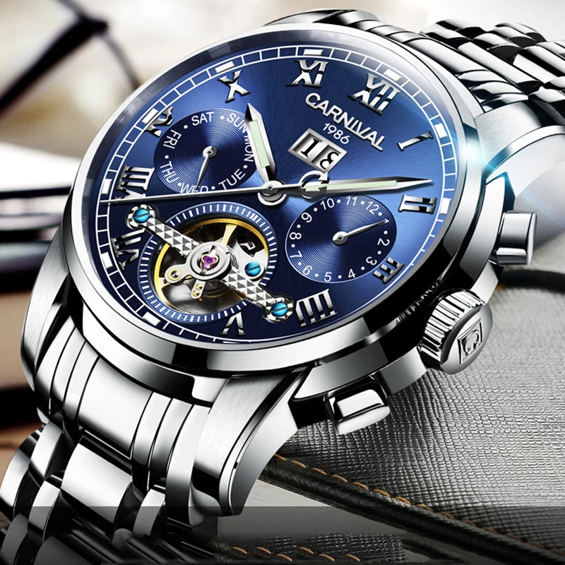 Часы наручные мужские механические роскошные брендовые водонепроницаемые