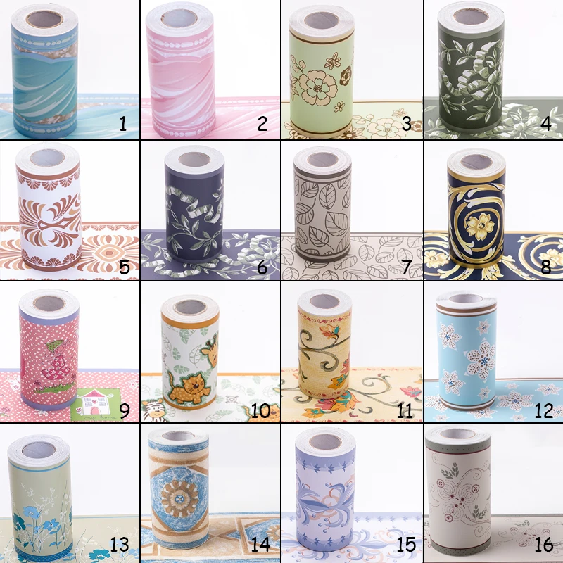 Водостойкие декоративные обои для ванной самоклеящиеся плинтусы коридора пола 10