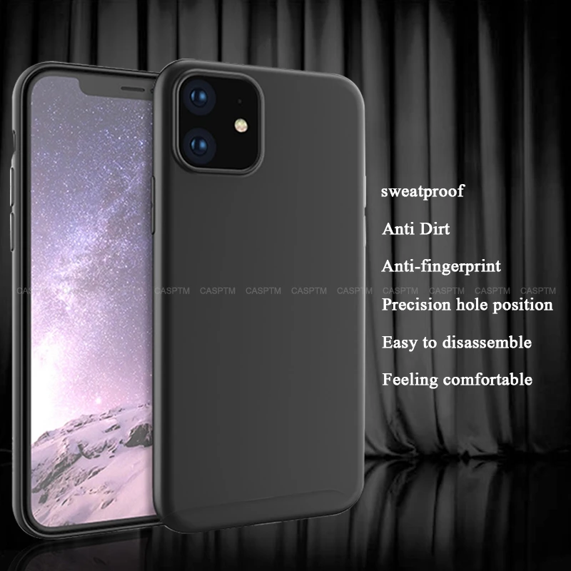Ультратонкий черный матовый Мягкий силиконовый чехол из ТПУ для iPhone 11 Pro MAX XS MAX XR X 10 8 7 6 6S Plus 5 5S SE задняя крышка для телефона