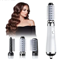 three settings salon anion hot air comb electric hot air curly hair machine straight hair comb with interchangeable brush heads