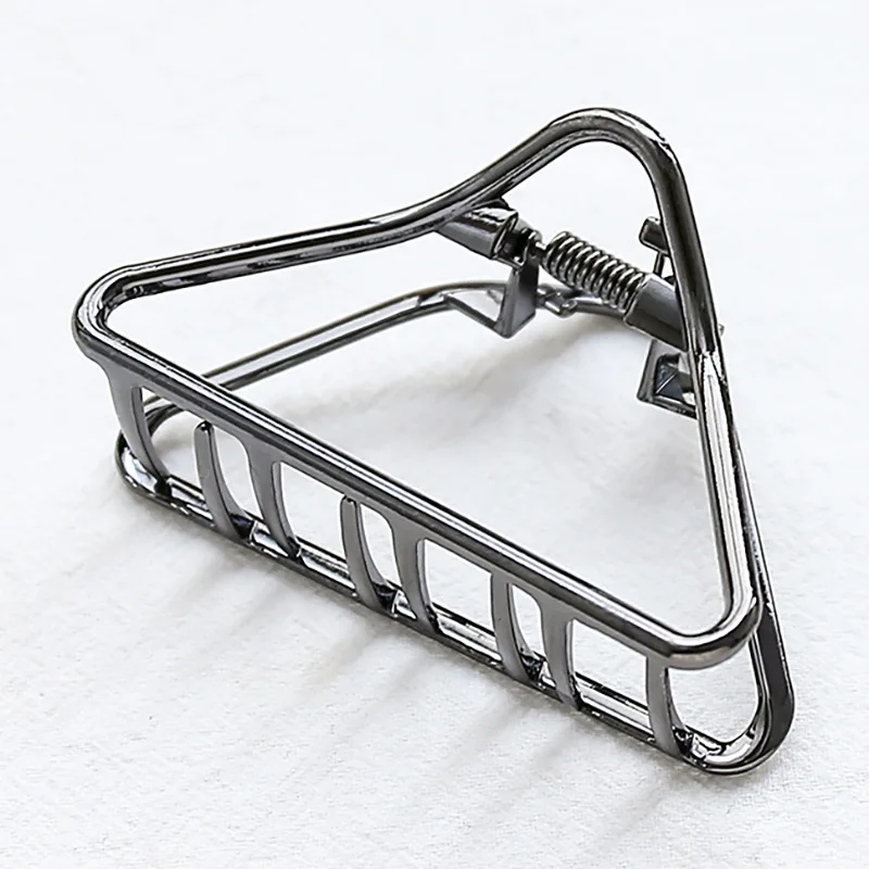 

Women Girls Geometric Hair Claw Clamps Metal Hair Crab Triangle Hair Claw Clip Solid Color Hairpin Large Size Hair Accessories
