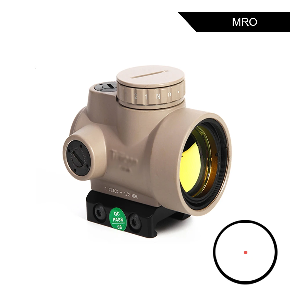 Оптический прицел MRO тактический красной точки для охоты 20 мм рельсовый