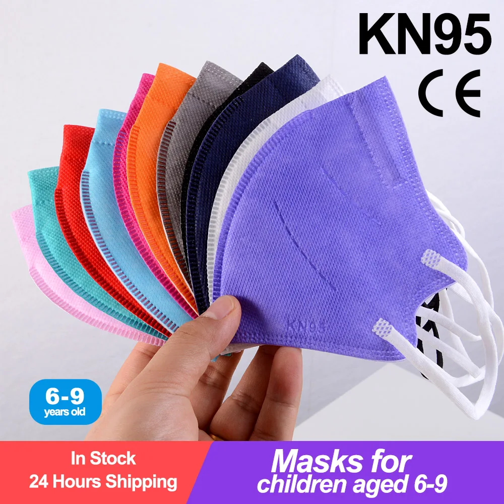 20 100 шт. ffp2mask детей маска на лицо kn95 для Для мальчиков и девочек защитного