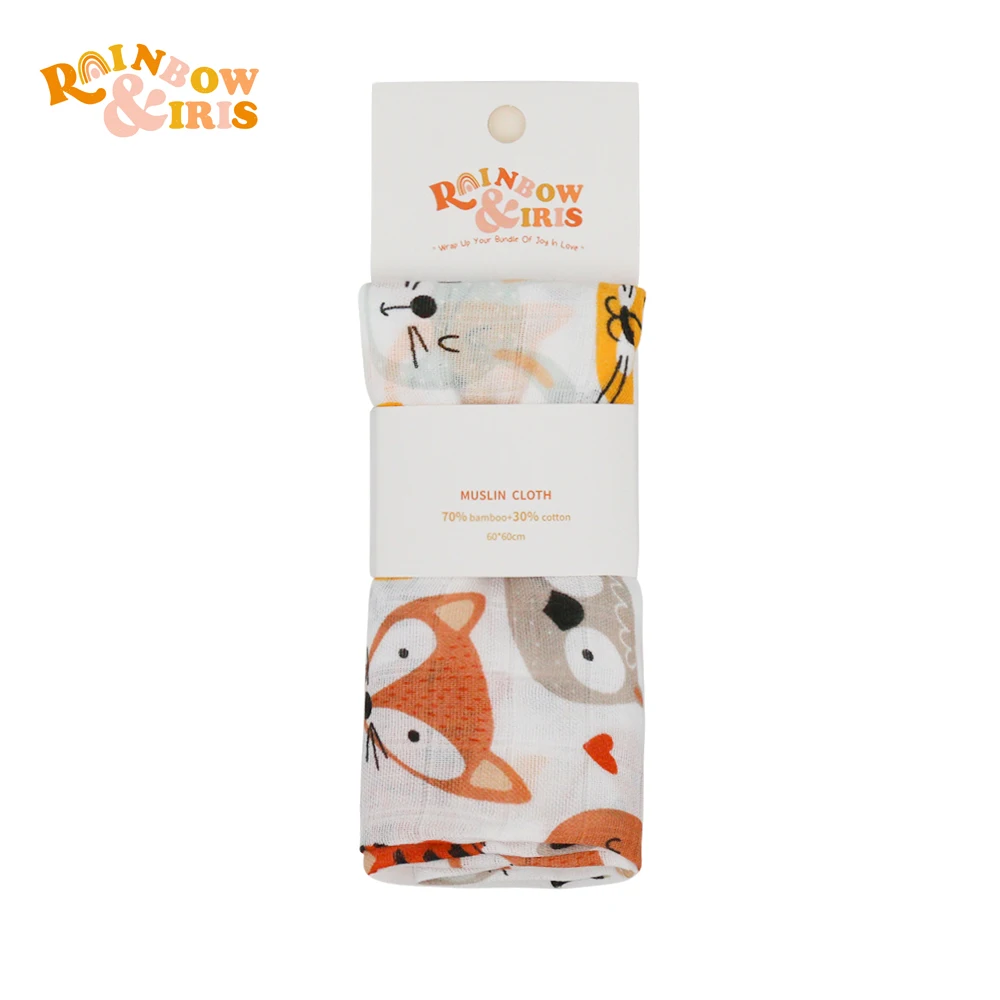 

Детские нагрудники Rainbow & Iris 60*60 см, мягкое многофункциональное одеяло для новорожденных