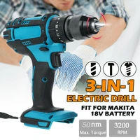 wenxing 3 in1 brush hammer drill electric screwdriver power tool 13mm 203 torque cordless impact driver makita battery 18v