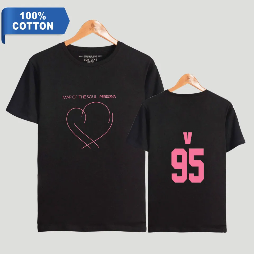Kpop Bangtan Boys Name V Fans Supporters Men Women 2022 Summer Fashion Hip Hop T Shirt K-Pop T-shirt Bangtan Cotton Tshirt