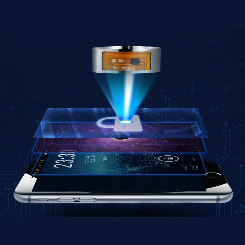 Новое умное кольцо NFC многофункциональное водонепроницаемое из нержавеющей