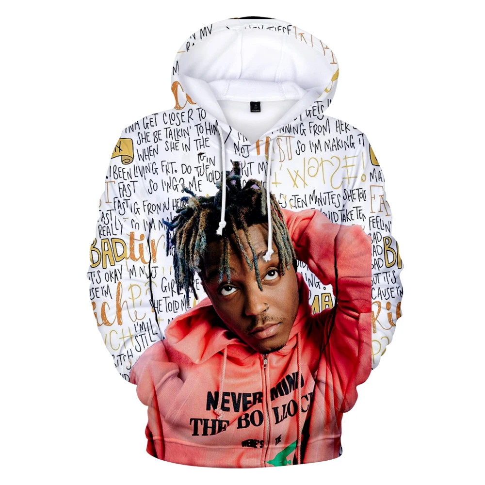 Новые модные мужские толстовки Juice Wrld мужская уличная одежда женская