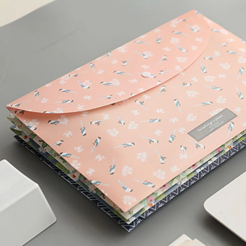 

Lightweight Folder Expanding Floral File Bag School Document Organizer Office Portable