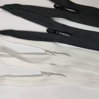 20pcslot 3 25 to 60cm ykk invisible zipper close end black white woven strip skirt wedding dress textile sewing accessory