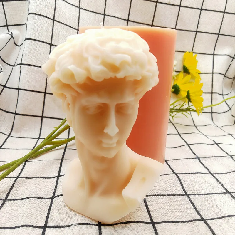 

Large Size David Plaster Portrait Resin Silicone Candle Mold Aromatherapy Candle DIY Material for 3D Mould
