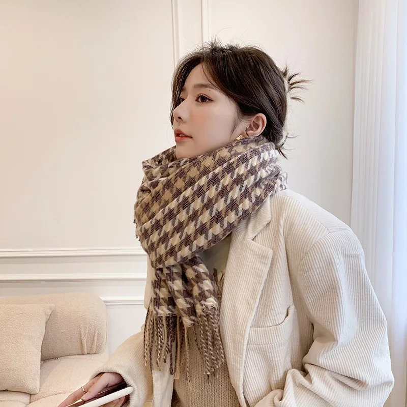 

New Women's Knitted Cashmere Scarf Shawls Pashmina long Shawl Wraps Bufandas Ponchos Scarves Winter Thicken Warm Soft Female