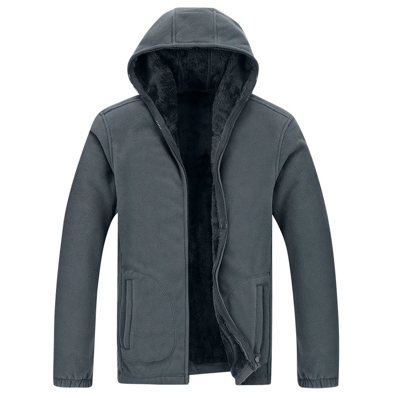 MANTLCONX Winter Hooded Jacket Men Fleece Hooded Jackets XL-7XL New Fashion Thick Warm Coats Male Warm Men Jacket Brand