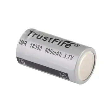 10 шт./лот TrustFire IMR 18350 800 мАч 3 7 в литиевая батарея литий-ионные аккумуляторы для
