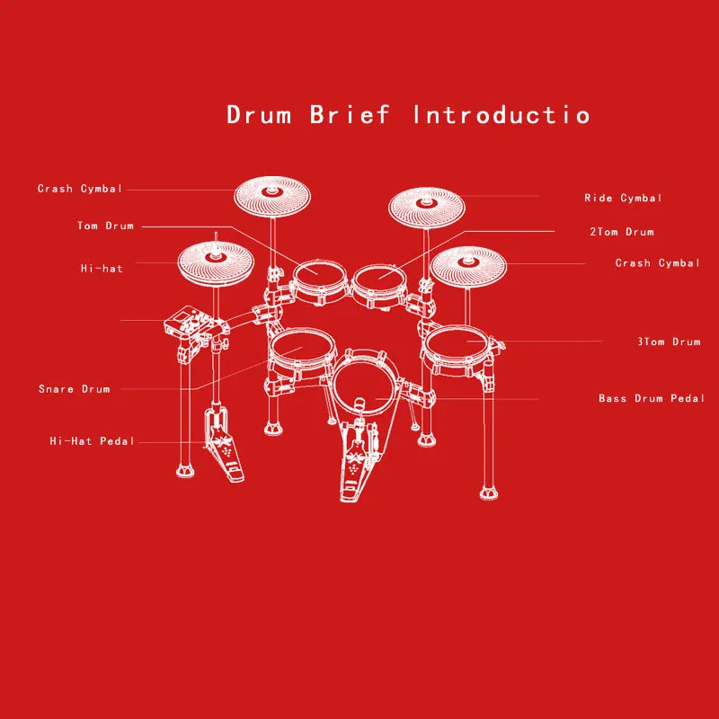 Аромат складной набор электронных ударных стенд ударные встроенный метроном 28