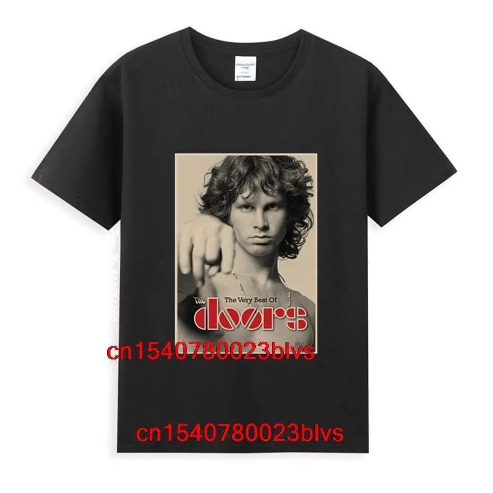 The Door Very Best Of Jim Morrison Vintage Retro Rock Band Music Guitar Shirt|Мужские футболки| |