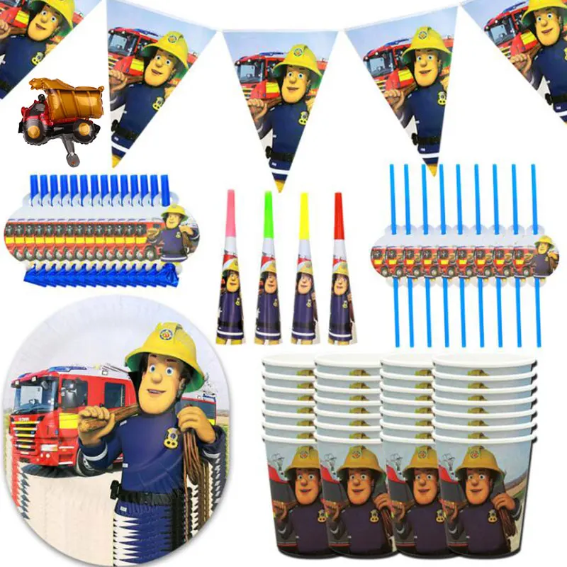 Вечерние принадлежности для украшения с изображением пожарного Сэма