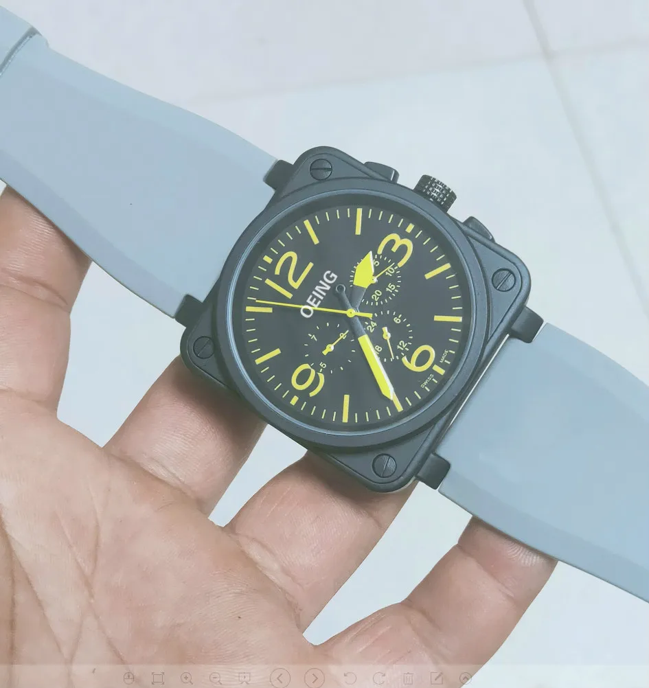 

Top Mens Automatic watches needle BR Mechanical belling Business Sports rossing Watch free shipping (size 46mm, 12 colors)