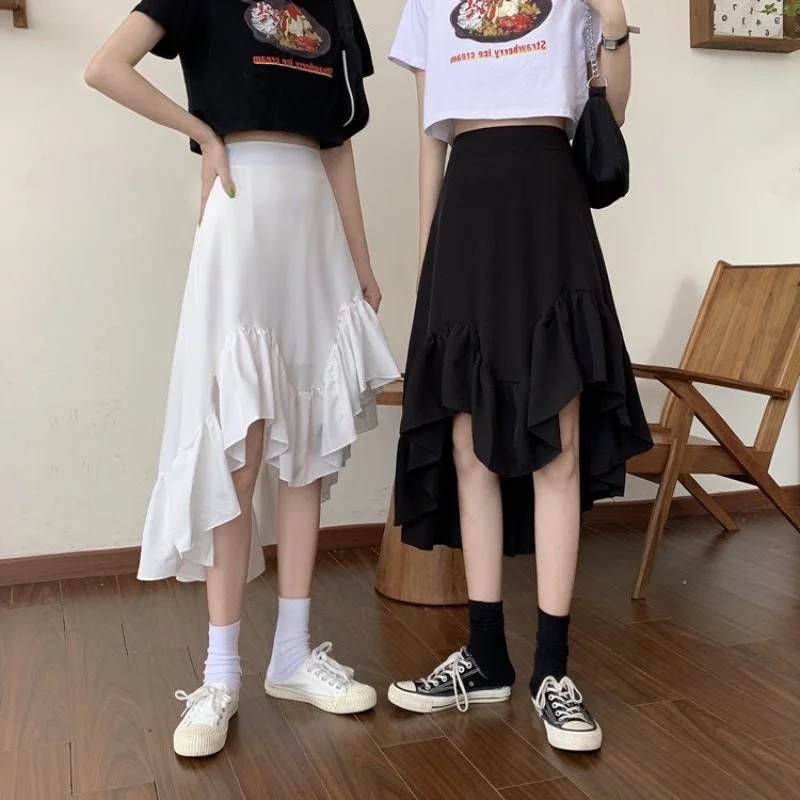 Новинка лета 2021 облегающая юбка средней длины с высокой талией в Корейском стиле
