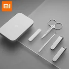 Кусачки для ногтей Xiaomi Mijia 5 в 1, набор из нержавеющей стали, триммер, Ушная пилка, инструменты для ухода за ногтями и педикюра, магнитные впитывающие инструменты