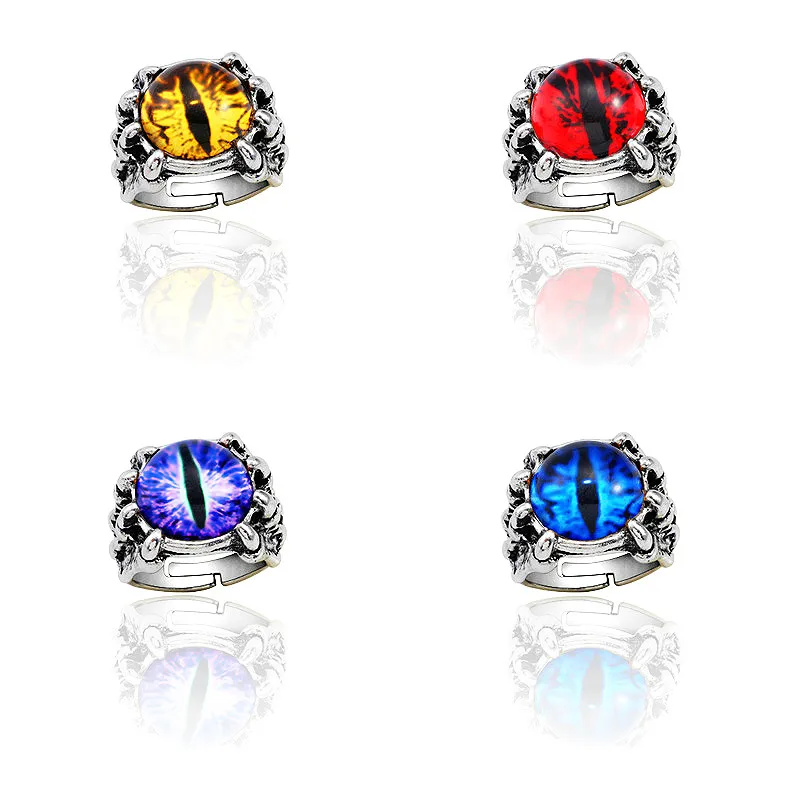 1 @ #1 шт. модное кольцо с красочными глазами Ретро Регулируемые геометрические