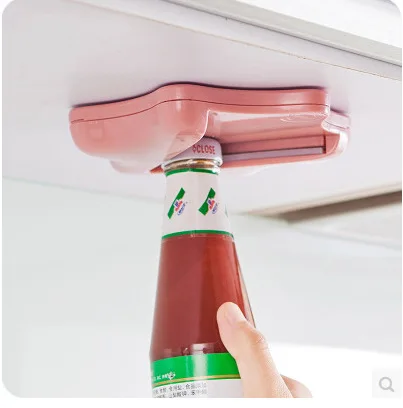 

Jar Opener Creative Can Opener Under the Cabinet Self-adhesive Jar Bottle Opener Top Lid Remover Helps Tired or Wet Hand Random