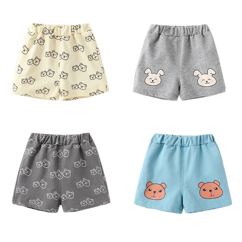 

Cute Cartoon Boys Shorts Summer Cotton Baby Girls Sweat Pant Knee Length Children's Trousers Kids Clothes