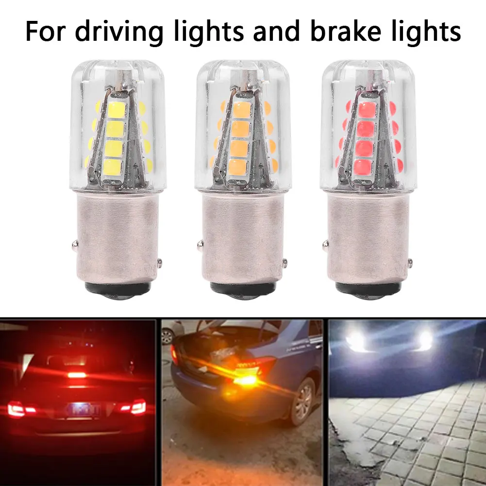 

Car LED Bulb Light Super Bright 1157 BAY15D 3030 SMD Plastic Turn Signal Reverse Led Light Bulb 3W Automobile White Red Yellow