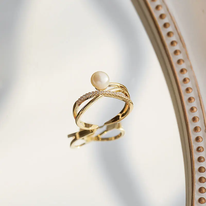 

Index Finger Ring Female Personality Sterling Silver Affordable Luxury Fashion Niche Exquisite Design Simple Bracelet Ring Pearl