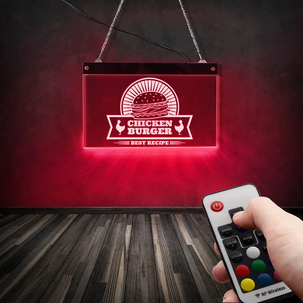 Лучший рецепт куриный гамбургер логотип в деловом стиле светильник подвесная
