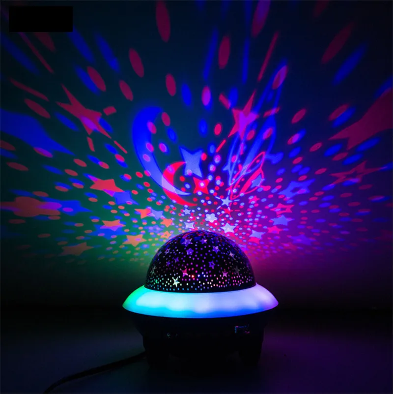 

Starry Sky Music Light Projection Lamp UFO Usb Charging Bluetooth Led Stage Light Colorful Atmosphere Lights for Child's Room