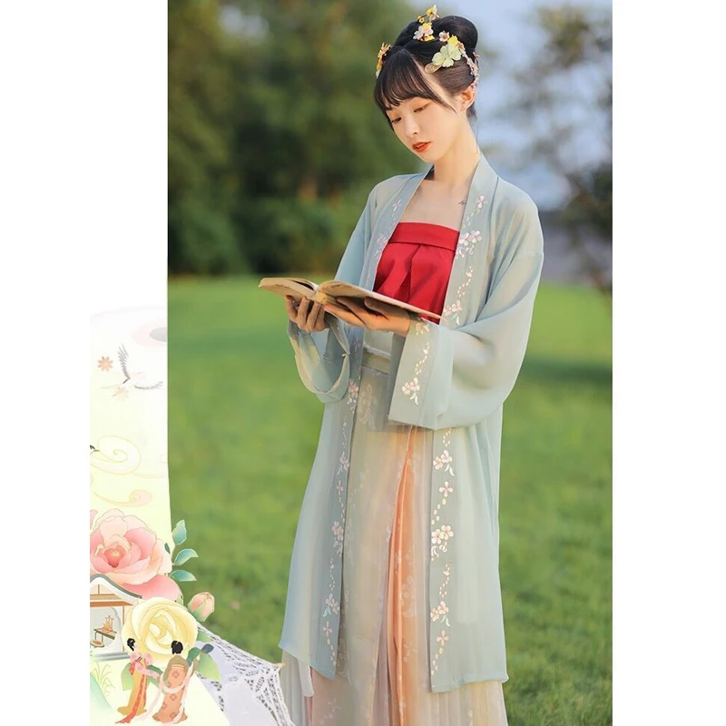 Традиционное сказочное платье с китайским современным узором ханьфу для женщин