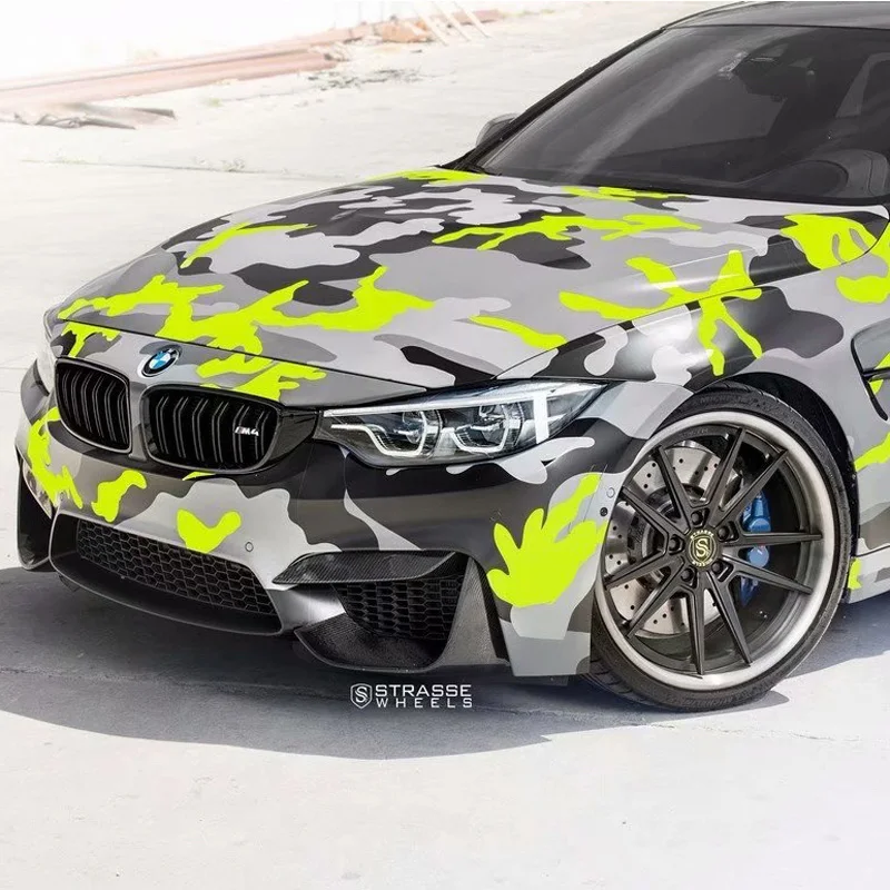 

10/20/30/40/50x152cm Black Gray Green Camouflage Vinyl Film Car Wrap Foil with Air Bubble Adhesive Car Sticker Wrapping