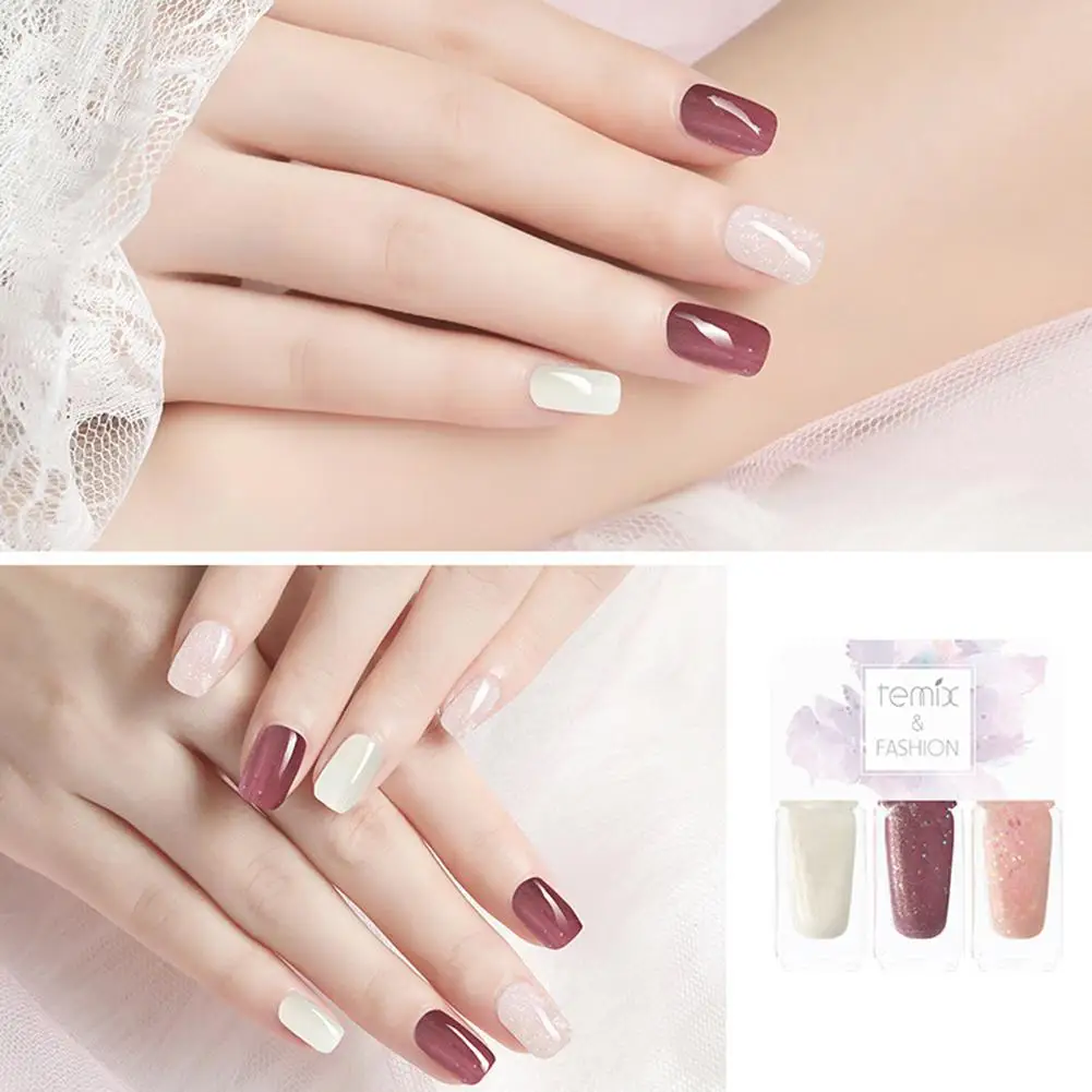 3 шт Желе Стиль жидкий нетоксичный пилинг лак для ногтей быстросохнущая основа| |