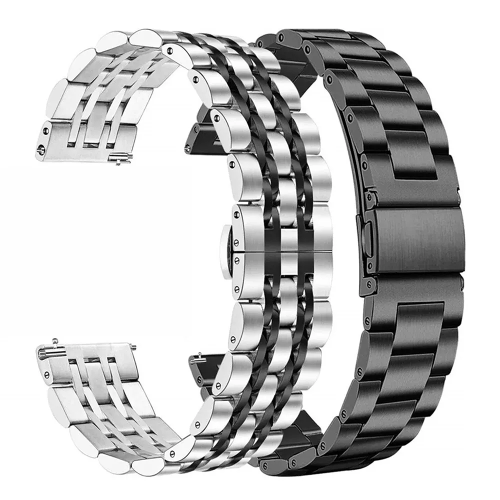 

sets 20mm 22mm Stainless Steel Band for samsung galaxy Watch 46mm wrist strap Link bracelet for galaxy active 2 44mm 40mm blet