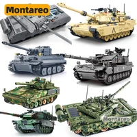 military ww2 ii world war leopard m1a2 type 99 t90 tiger main battle tank large model building blocks toys for expert boys gift
