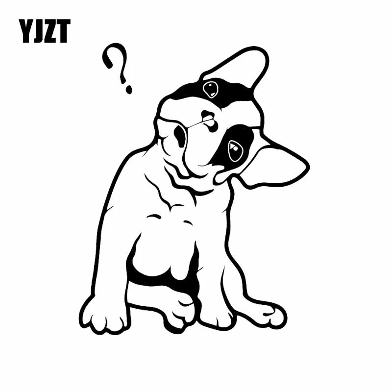 YJZT 12.8X16.2CM панель в форме французского бульдога милого Щенка Pet вопросительного