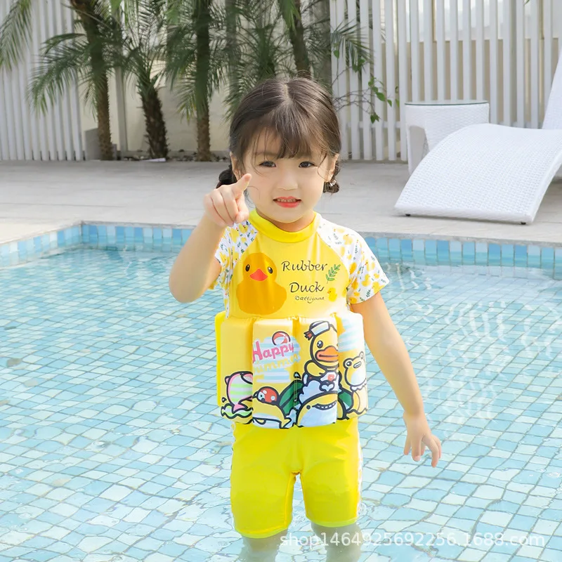 

Children's Buoyancy Swimsuit Girl Baby Boy Toddler Swimsuit One-Piece Floating