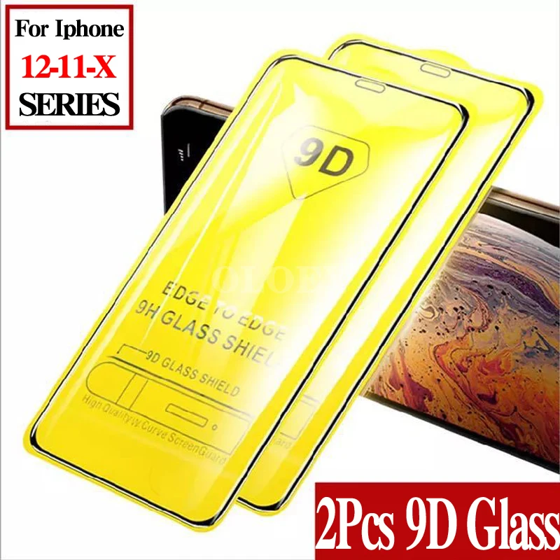 

9D Tempered Glass For iphone 12 Pro max Screen Protector For iphone 11 XR X Xs 11pro 12pro Max Iphone12 Mini 12promax Film Glass