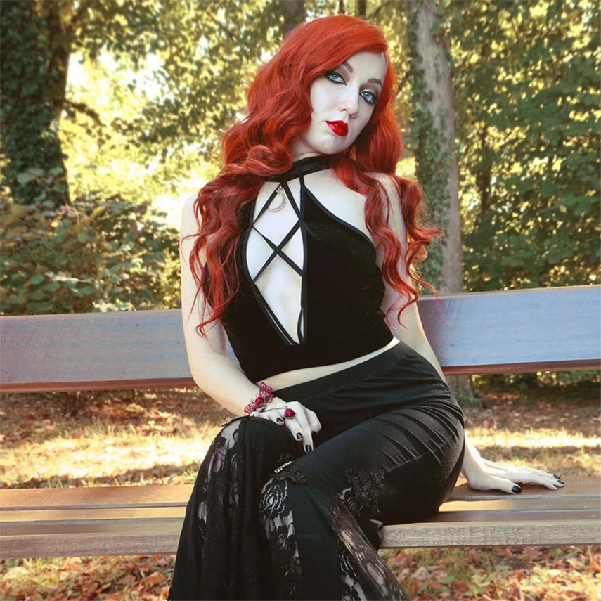 Японское кимоно для женщин топ черный темный стиль готика хаори короткий жилет