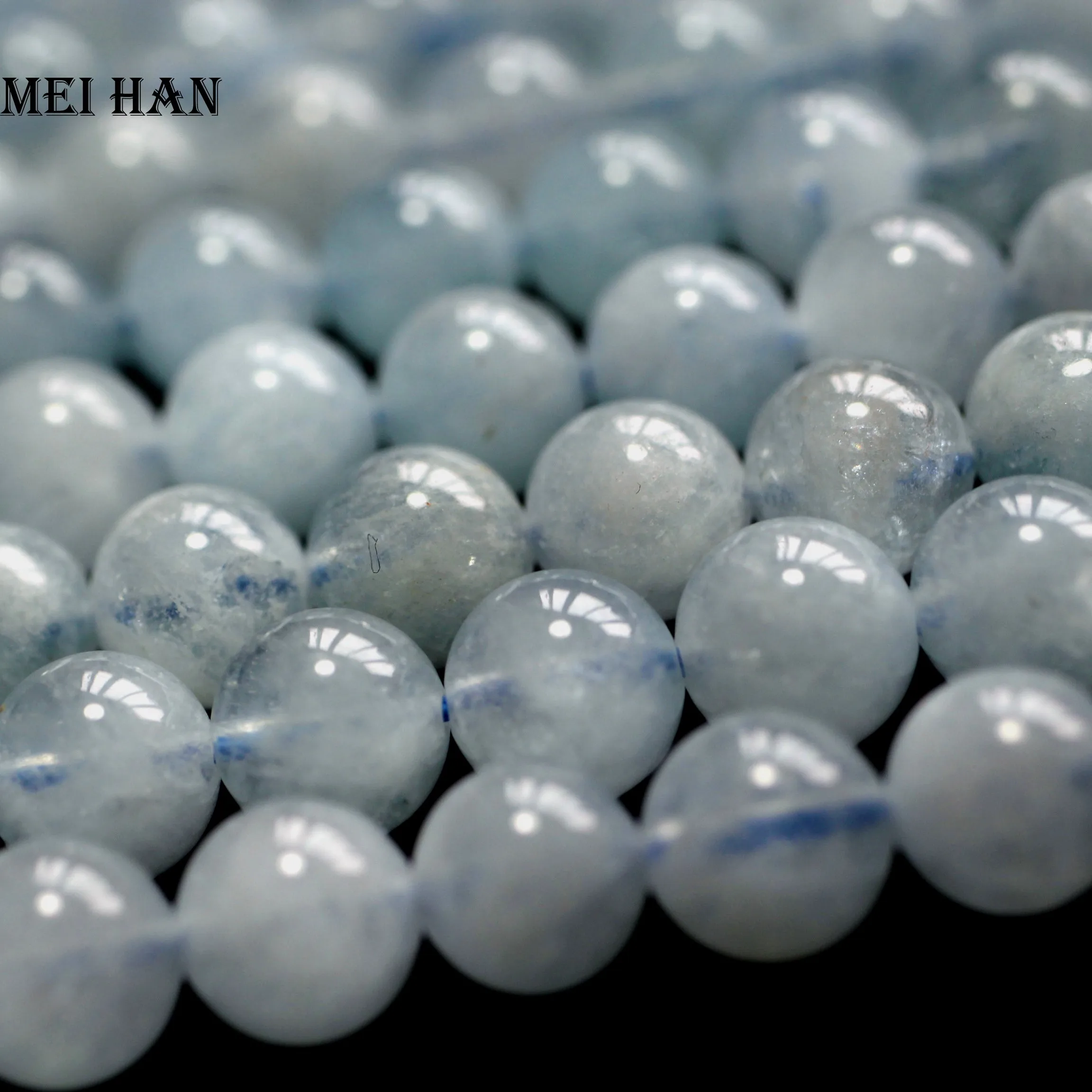 Оптовая продажа (1 нить/комплект) натуральный бразильский Аквамарин 11 5-12 мм